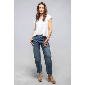 NEW MAC JEANS georgia barrel jean in mid-blue